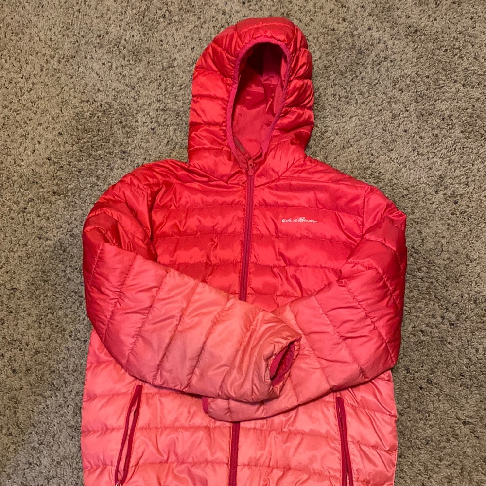 Gently worn reversible down jacket for kids.